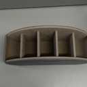 Remote Control Holder,TV Remote Caddy/Box with 5 Compartments,Bedside Table Organizer for Controller,Glasses,makeup brushes,jewelry and Media Player,Pen/Pencil Storage (Grey)