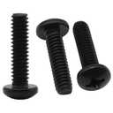 1/4-20 x 1 (30 Pack) Stainless Steel Phillips Pan Head Machine Screws, Stainless Steel 304 (18-8), Round Head Phillips Drive Machine Screws, UNC Coarse Thread, Black Coated