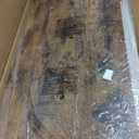 Furologee Small Computer Desk with 2 Fabric Drawers for Bedroom,34 Inch Home Office Writing Desk, Vanity Desk with Hooks, Simple Study Desk for Small Spaces, Makeup Dressing Table, Rustic Brown