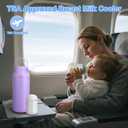 Compact Breast Milk Cooler Bottle, 12oz Portable Breastmilk Cooler with 2 Storage Bottles, 30H Cold Storage Breast Milk Chiller for Travel & Outdoor Use, Leakproof Reusable for Breastfeeding Moms