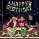 Football Birthday Party Decorations Football Party Supplies Football Plates Napkins Banner Tablecloth Tableware Set for Football Game Day Tailgate Party Decorations, Serve 24