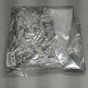 50pcs Metallic Silver Square Foil Balloons Wall Backdrop with 79pcs Metallic Silver Balloon Garland Arch Kit, Double Sided Balloon Tunnel for Anniversary Engagement Birthday Prom Decorations