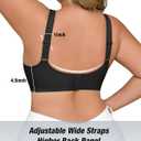 Plus Size Wireless Bras for Women V Neck Seamless Bralettes Comfort Full Coverage Bras for Women Push Up Soft Cup Everyday Sleep Bra Black 1XL (Black, XL)