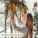 Artmag 6 Pcs Velvet Christmas Large Swag Bows 23.6x15.7 Inch Rustic Staircase Wreath Fireplace Vintage Bows for Christmas Tree Topper Holiday Indoor Outdoor Decor (Camel)