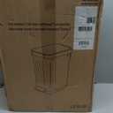 iTouchless 13.2 Gallon / 50 Liter Dog Poop Trash Can with Lid & AbsorbX Odor Filter, Indoor & Outdoor Rust-Proof Pet Waste Bin, Soft-Close Step Pedal, Large Capacity Recycle Bin, Matte Gray
