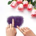 Fake Private Hair, Invisible Realistic Bikini Body Hair, Handmade full Lace Fake chest hair mustache for Men and Women (Purple)