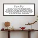 SRSZHIYUE Christian Our Father Prayer Wall Decor 40" x 15" Black