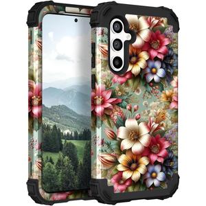 TEECOVER for Samsung Galaxy S25 Case, Heavy-Duty Shockproof Full Protection Hard Plastic Bumper + Soft Silicone Rubber Protective Case for Galaxy S25 6.2-Inch, Olive Green