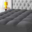 KAYFIA Full Mattress Topper, Extra Thick Mattress Pad Cover for Deep Sleep,3D+7D Snow Down Alternative Fill Overfilled Plush Pillow Top with 8-23 Inch Deep Pocket-Gray