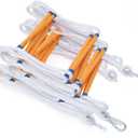 13ft Safety Balcony Emergency Fire Escape Ladder with Hooks Carabins | 2 Story for Adults and Kids |Reusable Multi-use for Treehouse|Weight Capacity up to 2000 lb