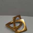 Modern Geometric Sculpture Gold Knot Statue Decor, Home Gold Bookcase Centerpiece jax Decorative, Geometric Tabletop Sculpture and Figurines, For Golden Home Decor Accent, Cube Decorative Ornaments