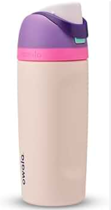Owala Pink & Purple Water Bottle Leak Proof With Built In Straw