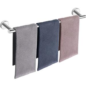 NearMoon Bath Towel Bar, Thicken Stainless Steel Shower Towel Rack Holder Wall Mounted for Bathroom, 33-lnch Overall Length-30-lnch Usable Hanging Space (1 Pack, Chrome Finish)