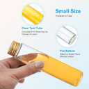 PATIKIL 110ml Test Tubes, 40pcs 5.91x1.34" Plastic Clear Flat Bottom Test Tube Containers with Caps for Bead Party Candy Bath Salt Storage Scientific Experiment Plant Propagation, Gold