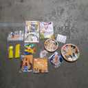 Puppy Birthday Party Supplies, Puppy Theme Style Party Include Happy Birthday Banner, Backdrop, Tableware Set, Tablecloth, Hanging Swirls, Cake Toppers, Cupcake Toppers, Latex Balloons