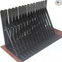 12 Pack L12 x H 8" Black Heavy Duty Shelf Brackets with Screws Metal Shelf Brackets Shelf Support Angle Brackets for Shelves L Brackets Heavy Duty Floating Shelf DIY