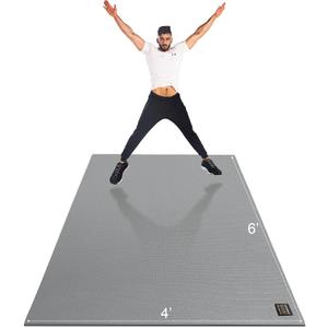 GXMMAT Large Exercise Mat 6'x4' Thick Workout Mats for Home Gym Flooring, Extra Wide Non-Slip Durable Cardio Mat, Shoe Friendly, Perfect for Plyo, MMA, Jump Rope, Weights, Fitness