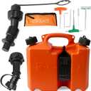 00008810113 Fuel Container Compatible with Stihl Chainsaw 0000 881 0113 Fuel & Chain Oil 5L + 2L Combination Drum w/2 Spill Proof Smart Control Spout Nozzles Orange