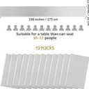 Aneco 12 Pack Satin Table Runner 12 x 108 Inch Light Silver Long Wedding Satin Silk Table Runner for Wedding Banquet Graduations Birthday Party Decoration