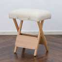 Elitzia Salon Furniture Foldable Wooden Chair Beauty Spa Chairs Salon Stool 3 Colors Optional ET20646 (Creamy-White), Onesize