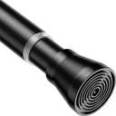 AIZESI Black 1pcs Spring Tension Curtain Rods 17 to 26 Inches, Short Tension Rod Loaded Small Mini Extendable Curtain Tension Rod Adjustable For Windows Bedroom Closet Cupboard
