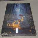 2 x OTOSTAR Jesus and Lamb Canvas Wall Art Jesus Running After Lost Lamb Wall Art Canvas Prints for Prayer Room Baptism Serenity Prayer Church Decor - 12 x 16 Inch