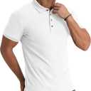 Aimeilgot Mens Polo Shirts Short Sleeve Casual Retro Summer T-Shirts Soft Knitted Classic Polo Tees (Gray, XXL)