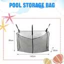 Pool Float Storage Bag,Adjustable Pool Toy Storage Organizer Hanging Mesh Bag for Rafts,Balls,Floats,Noodle,Inflatable Toys,Large Pool Toy Storage Net Bag Pouch Outdoor Swimming Pool Accessories