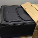 U.S. Traveler Aviron Bay Expandable Softside Luggage with Spinner Wheels, Black, Large 31-Inch, 1-piece Large 30-inch