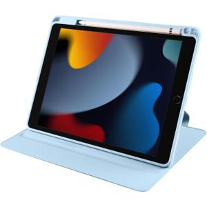 Case Compatible with iPad 10.2 Inch with Pen Holder 2021/2020/2019, 360 Degree Swivel Stand Folio Flip Smart Tablet Cover Auto Sleep/Wake Tablet Case Tablet Case Cover (Color : Blue)