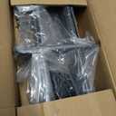 4pcs 4" x 4" (Actual: 3.5 x 3.5) Stainless Steel Post Base, Post Anchor Bracket, Concrete Support Anchor Base for Deck Railing, Fences, Mailboxes, Pavilions, Deck Porches, etc (Dark Gray)