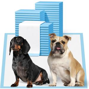 Bulubaky 23" x 23" Puppy Pads 200 Count | 6-Layer Super Absorbent & Leak-Proof Puppy Pee Pads | Rapid Dry Disposable Incontinence Pads Potty Training Pads for Dogs, Cats