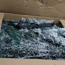 Artificial Christmas Tree, Premium PVC Xmas Full, Flocked Snow Pine Tree with Solid Metal Stand, Ideal for Indoor and Outdoor (9FT), White