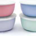 Elk and Friends Stainless Steel Bowls + Silicone Sleeve and Storage Lid | Baby, Toddler, Kids | Cereal & Snack Bowls | Storage Containers | Dishwasher Safe | 4 Pack