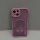 TOCOL Magnetic for iPhone 14 Case, Upgraded Full Camera Protection, Compatible with Magsafe, 15FT Drop Protection, Translucent Matte Back Phone Cover 6.1 inch (Lilac Purple)