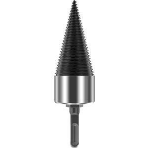 HUHAO 42MM Firewood Log Splitter Bit, Removable Cones Kindling Wood Splitting logs bits Heavy Duty Electric Drills Screw Cone Driver for Hand Drill Stick Hex,Heavy Duty Firewood Splitter Drill