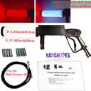 Smoke Machine Handheld CO2 Fog Machine with RGB Lights Cannon Jet Machine Stage Effect Equipment Tube D3.35inch w/ 3m Hose, for DJ Stage, Party, Wedding, Special Event, Music Festival