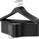 StorageWorks Black Wooden Hangers 20 Pack, Heavy Duty Wood Hangers for Closet, Clothes Hangers for Coats, Shirts, Pants, Suits