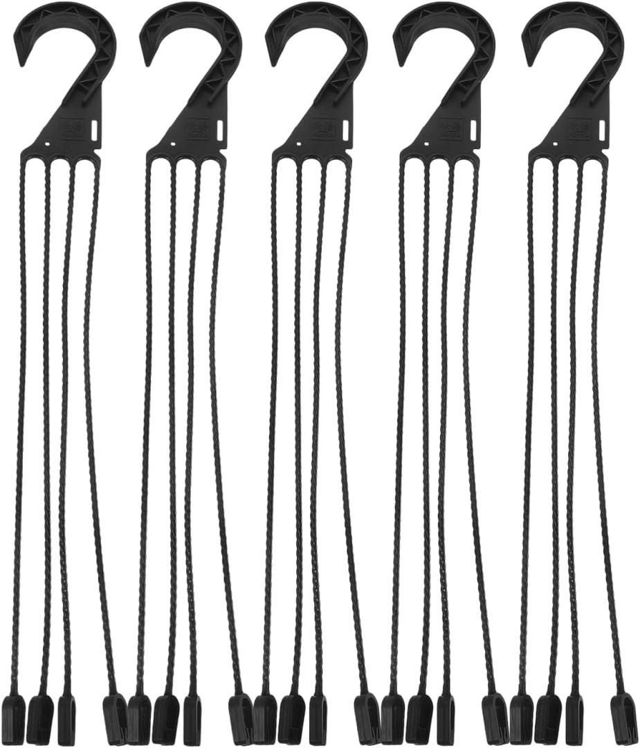 BESPORTBLE 5Pcs Plastic Hanging Basket Hooks for Outdoor Planters, Durable Plant Hangers for Vertical Gardening, Ideal for Balcony and Garden Decor (45X6.5CM, Green)
