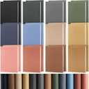 PerKoop 24 Pcs A5 PU Leather Journals Soft PU Leather Cover Ruled Writing Notebook Lined Journal Notebook for Office School Business Writing 128 Pages, 8.1'' x 5.6'' (Morandi Color)