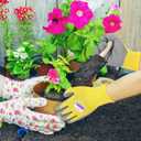6 Pairs Children Gardening Gloves Toddler Yard Work Gloves Kids Rubber Coated Soft Gloves for Youth Girls Boys