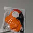 LemonSpce Handmade Halloween Thanksgiving Baby Bows for baby girls Stretchy Nylon Hair Bands Hair Accessories with Orange Headbands Bows for Newborn Baby Girls Infant Toddlers Kids Bow (Orange Black)