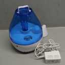 Crane Droplet Ultrasonic Teardrop Cool Mist Air Humidifier, 0.5 Gallon for Bedroom and Office, Blue and White, Nursery Humidifier