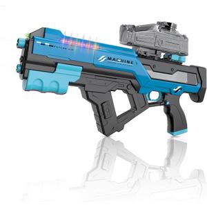 Electric Water Gun with LED Chasing Lights, 35 FT, Automatic & Manual Dual Mode High Powered High Capacity Squirt Guns for Adult Kid (Blue)