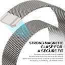 KADES Magnetic Milanese Loop Strap for Galaxy Watch 8 40mm 44mm/ Watch 8 Classic 46mm Watch Ultra/Ultra (2025) 47mm, Stainless Steel Mesh with Strong Magnet Clasp for Galaxy Watch 2025 (Titanium)