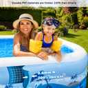 165"x76"x22" Inflatable Pool with Electric Pump, Large Blow Up Family Swimming Pool for Adults & Kids, Thickened Heavy Duty Backyard Water Party Pool