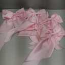 1PC Satin Hair Bows for Women Large Hair Barrettes Ribbon for Girls Giant Long Bow Hair Clips Ponytail Holder Silk Big Hair Clips Accessories for Women(Pink)