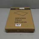 2pcs Rectangular Bamboo Serving Tray for Eating Drinks Storage Snacks TV Breakfast Coffee Parties Bathroom(13.8"x 10.2"x 0.8")