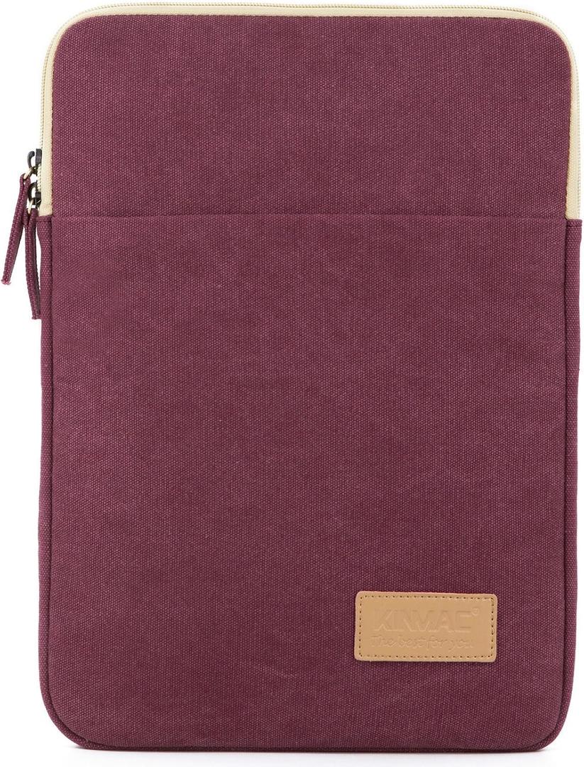 Kinmac 360 Protective Vertical Laptop Sleeve Case Cover Bag with Pocket for MacBook Pro 14 inch,14 inch-14.4 inch HP Lenovo Dell ASUS Acer Laptop (Wine Red)