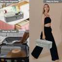 Double-layer Hair Tools Travel Bag and Heat Resistant Mat for Revlon One-Step Hair Dryer, Volumizer, Styler, Flat Irons, Straighteners, Curling Iron, and Haircare Accessories (Gray)